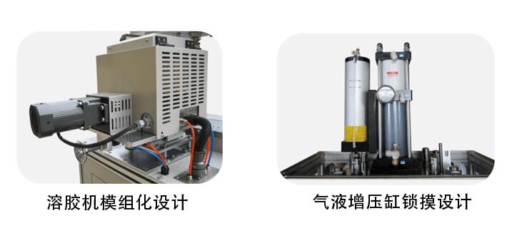 鸿运国际机械溶胶机模组化设计和气液增压缸锁模设计图